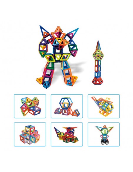 Klocki magnetyczne Onshine 152szt. + karty 