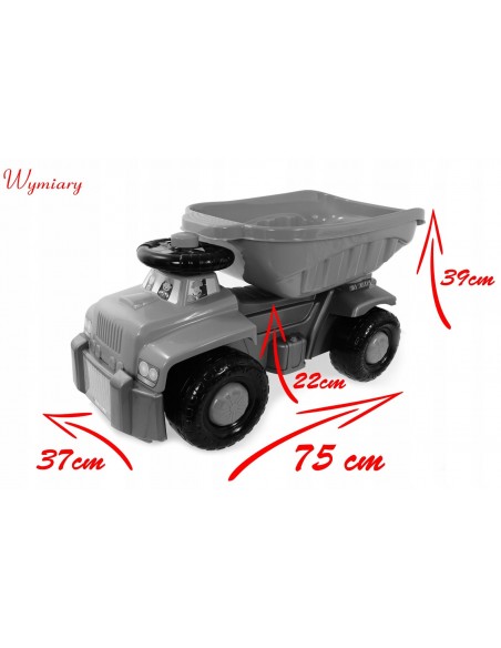 Duża wywrotka czerwona- jeździk 