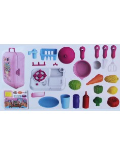 Kuchnia różowa z dźwiękiem w walizce - plecaku 2