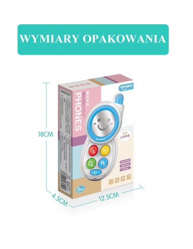 Telefon z lusterkiem dla dzieci z melodią i światłem