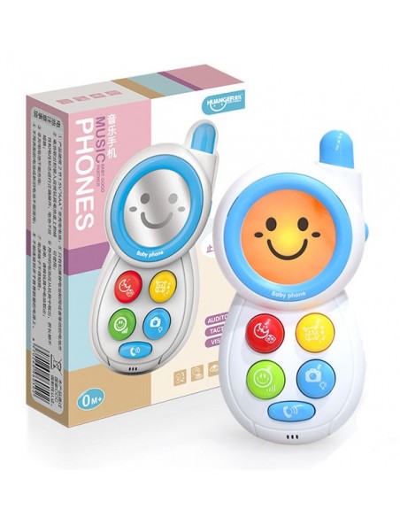 Telefon z lusterkiem dla dzieci z melodią i światłem