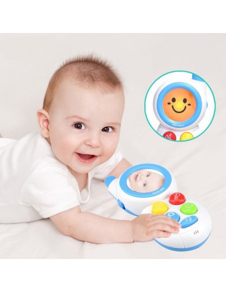 Telefon z lusterkiem dla dzieci z melodią i światłem