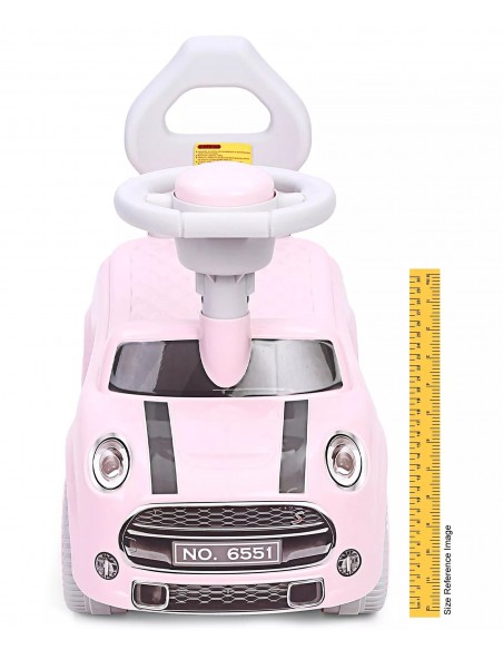 Jeździk MINI COOPER chodzik pchacz różowy