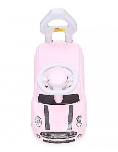 Jeździk MINI COOPER chodzik pchacz różowy