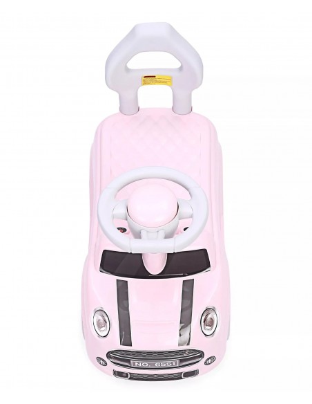 Jeździk MINI COOPER chodzik pchacz różowy