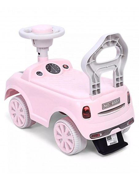 Jeździk MINI COOPER chodzik pchacz różowy