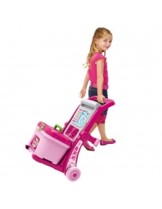 Duża kuchnia dla dzieci wózek skrzynka różowa 2
