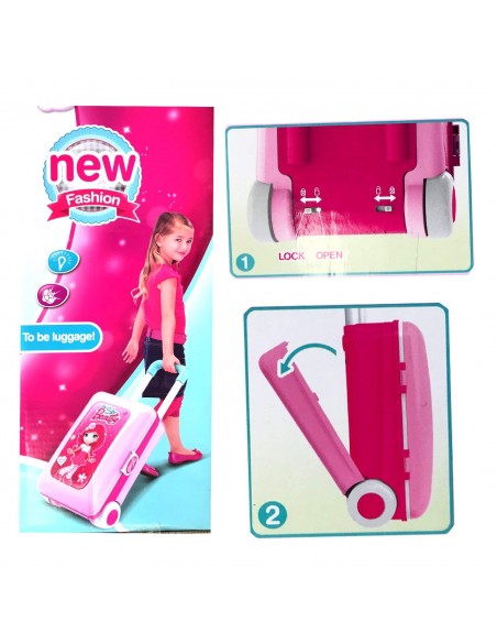 Toaletka z kosmetykami i przyborami z dźwiękiem i światłami