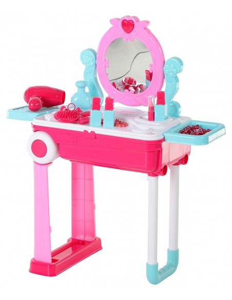 Toaletka z kosmetykami i przyborami z dźwiękiem i światłami