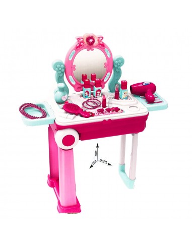Toaletka z kosmetykami i przyborami z dźwiękiem i światłami