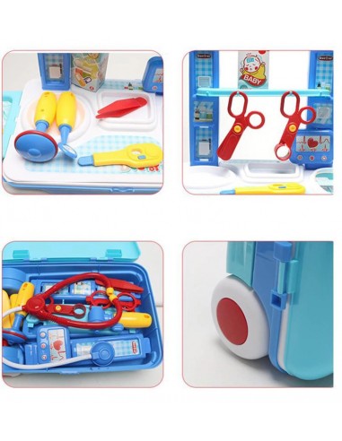 Zestaw MAŁY DOKTOR lekarz na kółkach wózek walizka