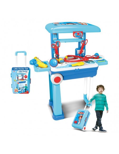 Zestaw MAŁY DOKTOR lekarz na kółkach wózek walizka
