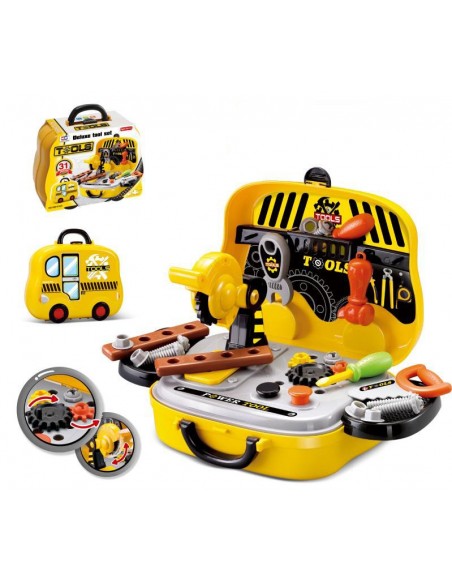 Warsztat z narzędzami w walizce na kołach