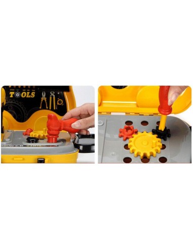 Warsztat z narzędzami w walizce na kołach