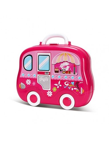 Toaletka dla dziewczynki z kosmetykami i przyborami w walizce z kółkami