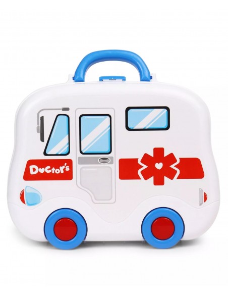 Zestaw MAŁY DOKTOR lekarz na kółkach  walizka ambulans