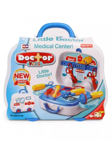 Zestaw MAŁY DOKTOR lekarz na kółkach  walizka ambulans