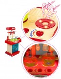 Kuchnia dla dzieci z dźwiękiem zakcesoriami walizka czerwona