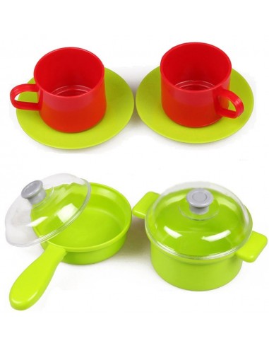 Kuchnia dla dzieci z dźwiękiem zakcesoriami walizka czerwona