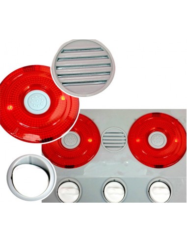 Kuchnia dla dzieci z dźwiękiem zakcesoriami walizka czerwona