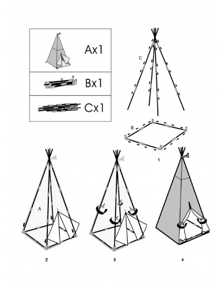 Namiot TIPI wigwam serca