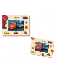 Puzzle układanka drewniana z pinezkami CARS 3 Disney
