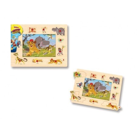 Puzzle układanka drewniana z pinezkami KRÓL LEW Disney