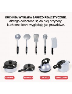 Ogromna drewniana czerwona kuchnia z akcesoriami ONSHINE 2