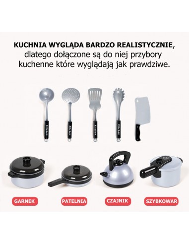 Ogromna drewniana czerwona kuchnia z akcesoriami ONSHINE