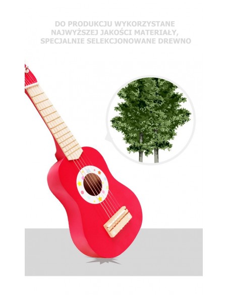 Gitara drewniana czerwona ONSHINE