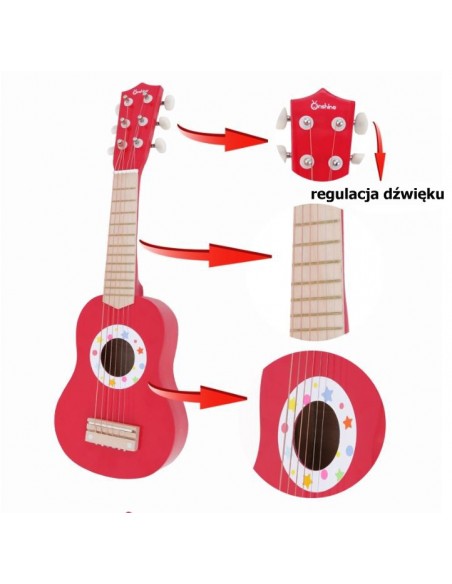 Gitara drewniana czerwona ONSHINE